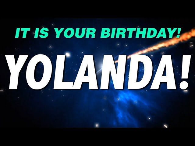 HAPPY BIRTHDAY YOLANDA! This is your gift.