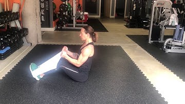 Towel isometric bicep curl (various positions) seated