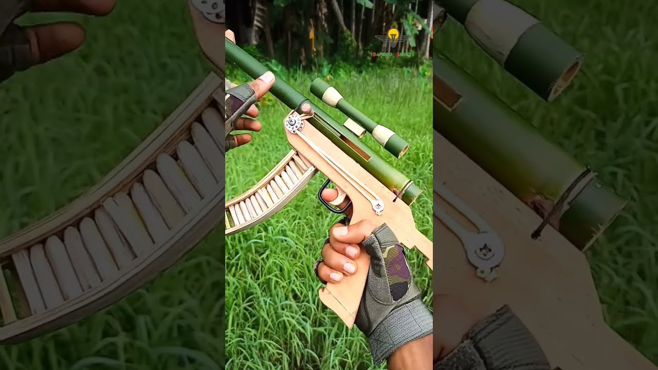 Green Bamboo Slingshots Craft