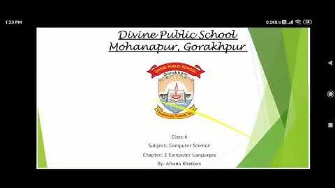 CLASS VI Computer Science Chapter-2 Computer languages.