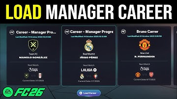FC 26 How to Load Manager Career Mode (EASY)