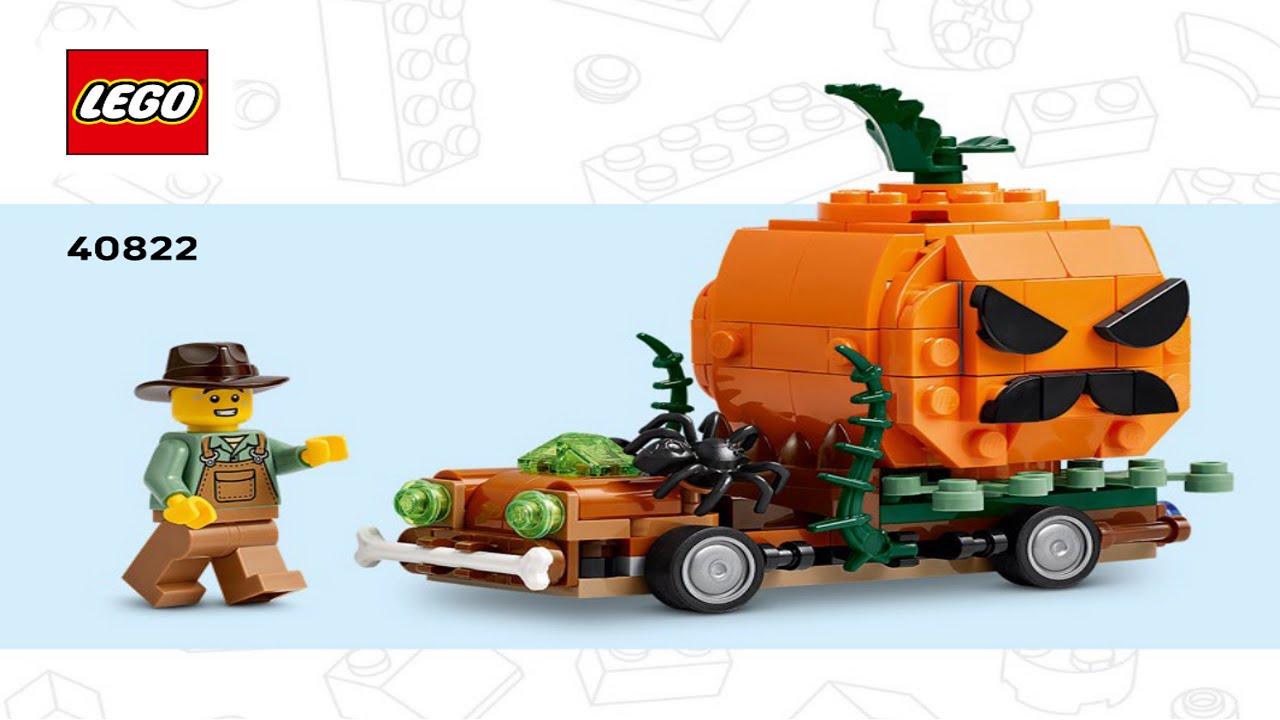 Seasonal - Jack-O'-Lantern Pickup Truck - Halloween LEGO instructions