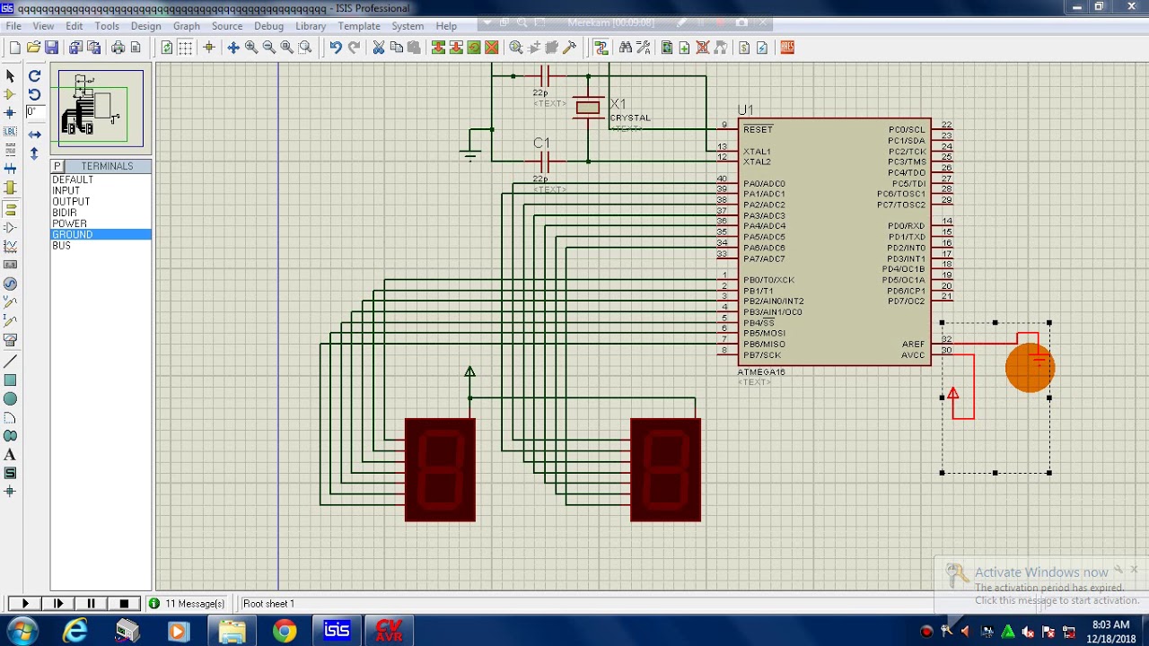 ds3231 library proteus using atmega 8 Seven Segmnet