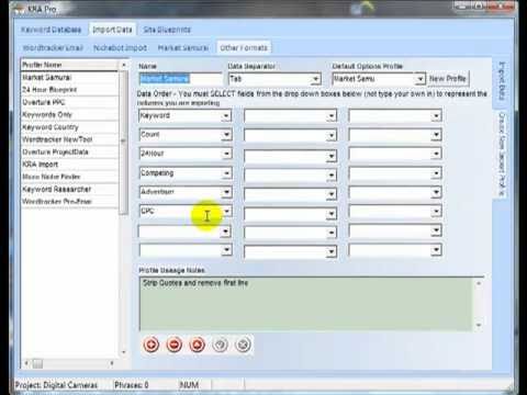 wordtracker seo Importing Wordtracker Data into KRA Pro