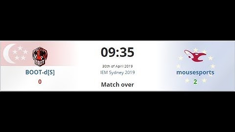 BOOT-d[S] vs mousesports Highlights (0:2) at IEM Sydney 2019 (30.04.2019)