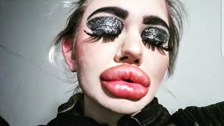 Andrea Emilova Ivanova shows of her new lips