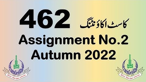 AIOU Code 462 Solved Assignment No.2 Autumn 2022