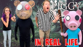 Roblox PIGGY In Real Life - ProHacker Trapped us in the Forest with New PIGGY Skins!