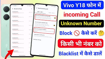 Vivo y18 Unknown Number Calls Block Kaise Kare | Vivo y18 incoming Calls Blacklist Me Kaise Dalen