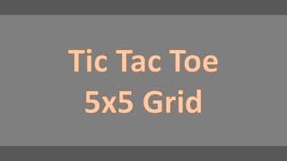 Scientific Notation Tic Tac Toe 5 x 5 Grid