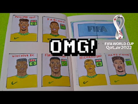 SAIU NEYMAR DOURADO NO ÁLBUM CASEIRO COPA DO MUNDO QATAR 2022 🇧🇭 COLANDO  FIGURINHAS CASEIRAS 