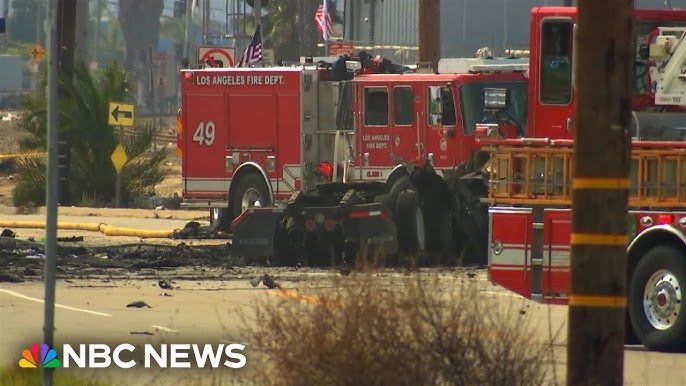 At Least 9 L A Firefighters Injured In Truck Explosion