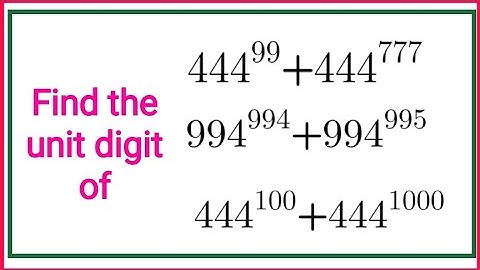 Germany Maths Olympiard Question | How to find unit digit of a number raised to power | Maths tricks