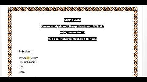 mth623 assignment 1 solution 2023||mth623 assignment 1 solution spring 2023||100% correct solution