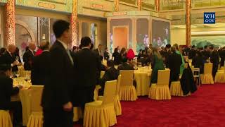 President Trump and the First Lady Attend a State Dinner