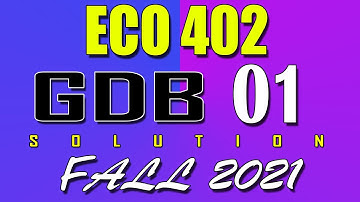 ECO402 GDB 1 Solution 2022 | ECO402 Fall 2021 GDB | AM VU Helper