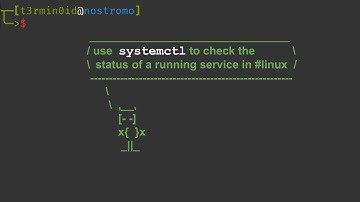 use systemctl to check the status of a running service in #linux.