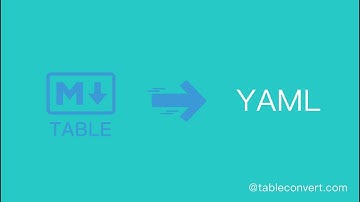 How to Convert Markdown table to YAML online?