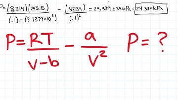 How to use Van der Waals EOS: Example 1