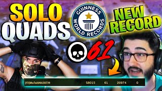 WORLD RECORD Solo VS Quads🤯 61 Kills (React)