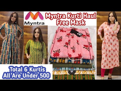 SHORT KURTIS UNDER 500/- from *MYNTRA*💕 | College & Office Wear✨ - YouTube