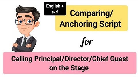 Comparing for calling Chief Guest on Stage || How to call Director/Principal on Stage || Annual day 