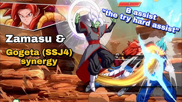 DBFZ Zamasu and Gogeta synergy with block strings & BnBs