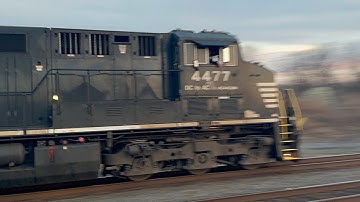 NS 4477 leads NS 269 through Bound Brook NJ with a K5LLA shave and a haircut hornshow! 4/3/2023