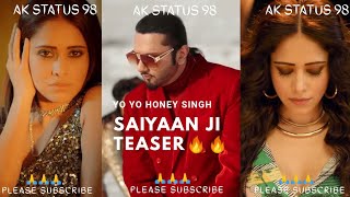 Saiyaan Ji Teaser ► Yo Yo Honey Singh, Neha Kakkar | Nushrratt Bharuccha | Bhushan Kumar |Out 27 Jan