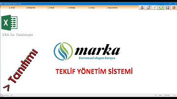 Excel VBa ile Teklif Yönetim Sistemi  - FİNAL