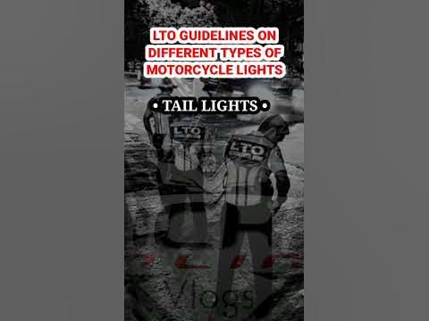 Tail Light || LTO Motorcycle Guidelines - YouTube