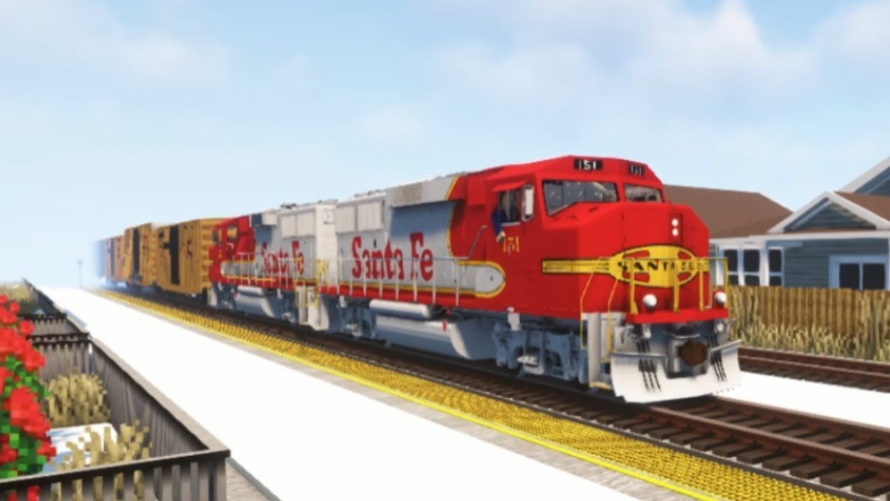 Chasing an ATSF GP60M Duo in Minecraft Immersive Railroading! - YouTube