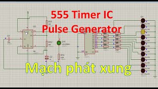 555 Timer IC - Pulse Generator | Proteus