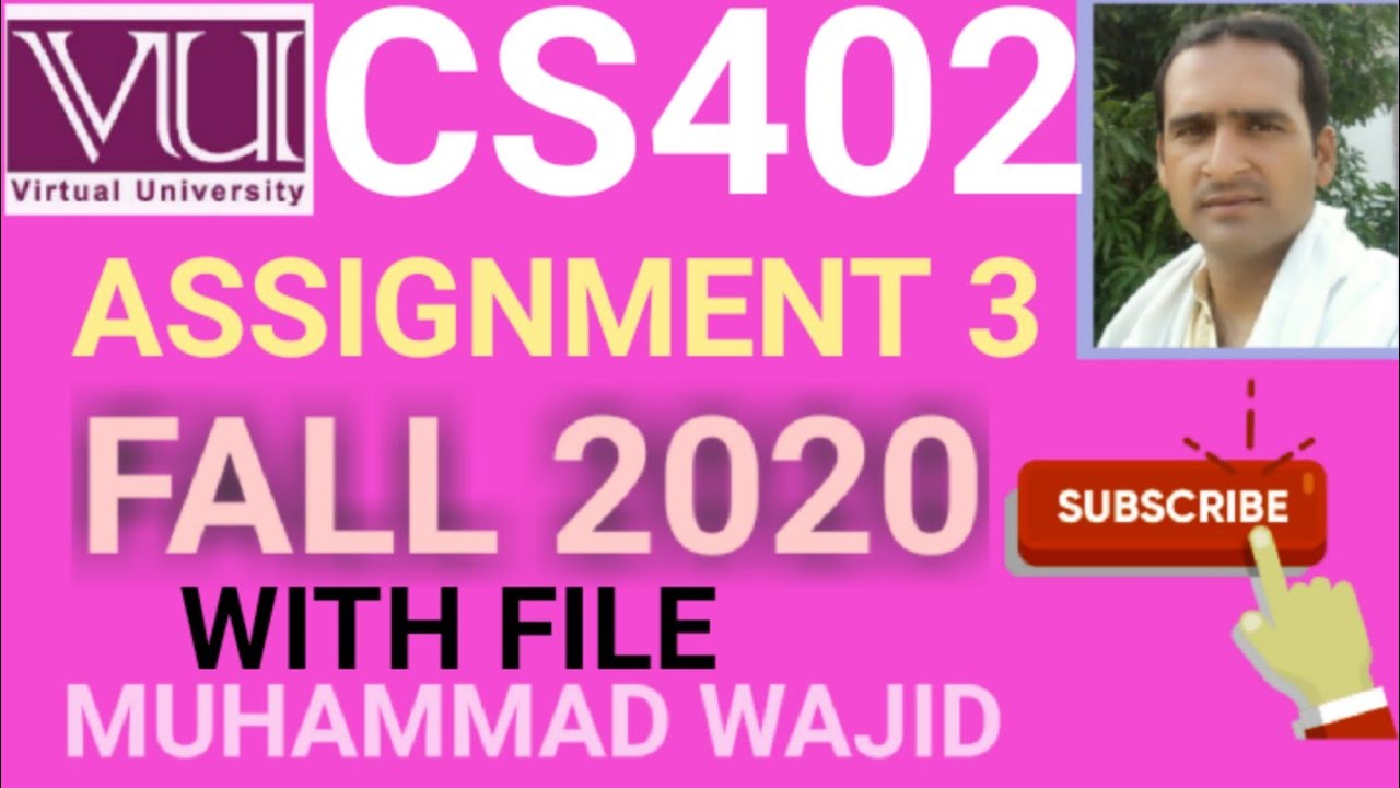 cs402 assignment 3 solution fall 2020 ~ cs402 assignment 3 solution ...