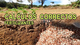 Como Calcular Fertilizacion de un Cultivo Calcular cantidades de fertilizante
