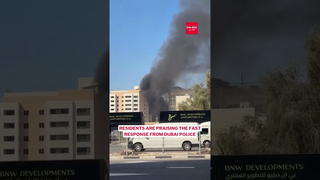 Emergency responders in Dubai rushed to the site, securing the area and extinguishing the fire 🙏🏻