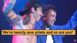 'We're twenty one pilots and so are you' throughout the years