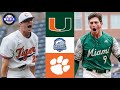 4 miami vs 3 clemson  acc championship game  2023 college baseball highlights