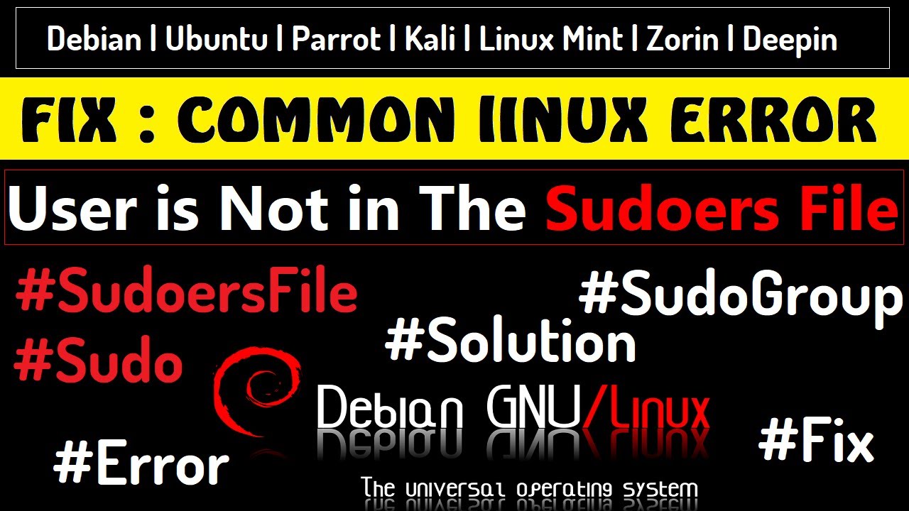 Fix user. Is not in the sudoers file. This incident will be reported.. User not in sudoers. User is not in the sudoers file. This incident will be reported. Перевод. Oracle Linux Server user is not sudoers file.