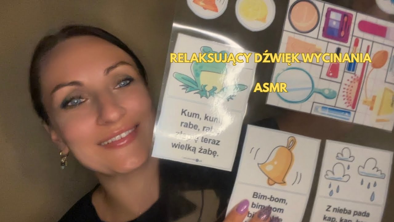 ASMR ✂️ Satysfakcjonujący dźwięk wycinania i żucia gumy | Szept relaxing gum chewing 