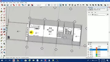 THỰC HÀNH VẼ SKETCHUP NHÀ PHỐ - BÀI 12-3: CÁCH VẼ TƯỜNG VÀ ĐỤC LỖ CỬA TRONG SKETCHUP