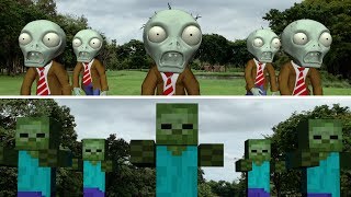 Zombies vs Minecraft in Real Life
