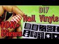 NAIL HACK:How to make your own nail Vinyls,DIY nail vinyls/stencils,how to get perfect striped nails