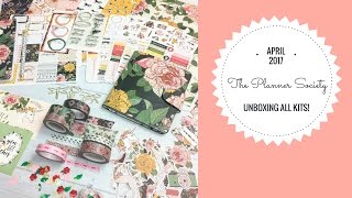 The Planner Society | Unboxing April 2017 Kits