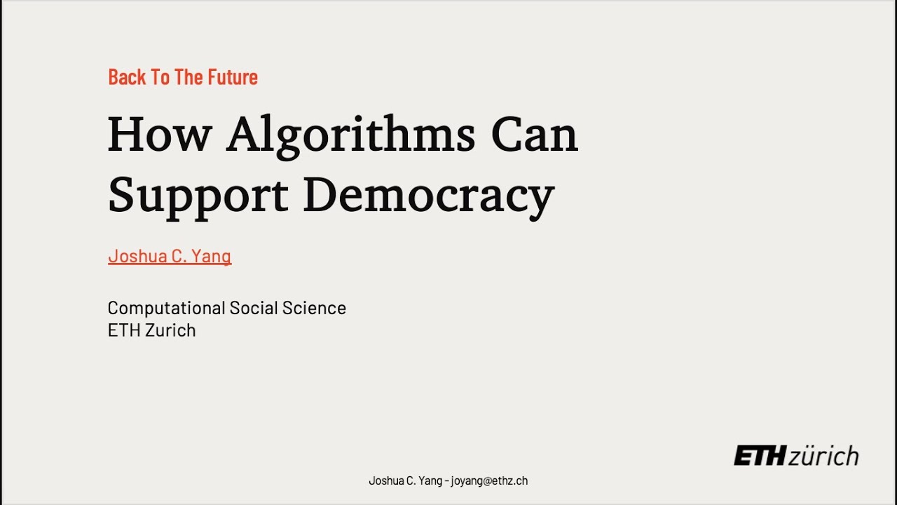 How Algorithms Can Support Democracy - Joshua Yang - YouTube