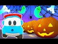 Halloween com Léo, o caminhão! Desenhos animados em português. Desenho animado infantil