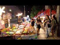 4K Thailand Travel 🇹🇭 Bangkok Night Walk | Kasetsart University to Sena Nikhom BTS Station