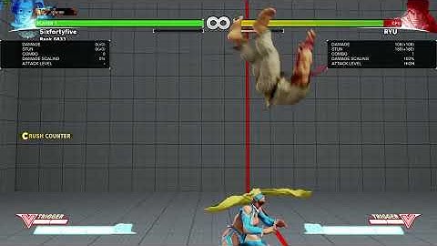 Street Fighter V - R. Mika crush counter f.HP reset