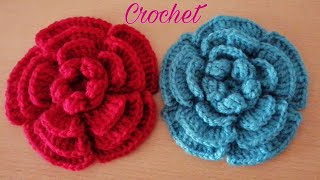 Crochet Simple flowers for Bag, Headband, Pin, etc.