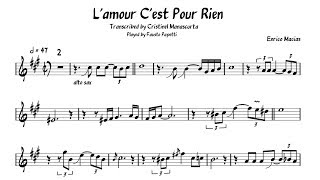 Video thumbnail of "L'amour C'est Pour Rien - Fausto Papetti.Alto Sax (transcription)"